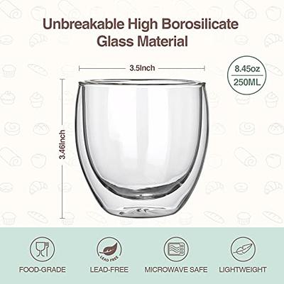 Double-Wall Insulated Glass Mugs (2)