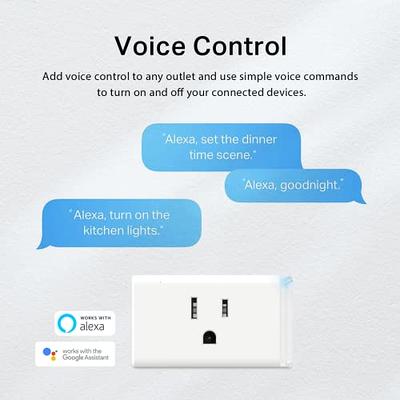 GreenSun Smart Plug Alexa, Smart Home Wi-Fi Outlet Compatible with Alexa &  Google Assistant, Voice&Remote Control, Timer&Dissipation Function,ETL