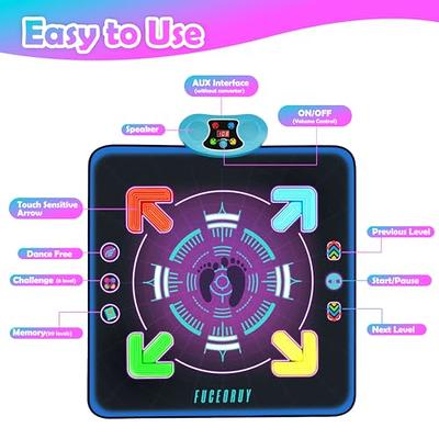 GirlsHome Dance Mat for Kids, Light Up LED Dance Pad with 5 Game Modes,  Built-in Music, Touch Sensitive Kids Musical Mat, Dance Floor Mat Unicorn  Toys