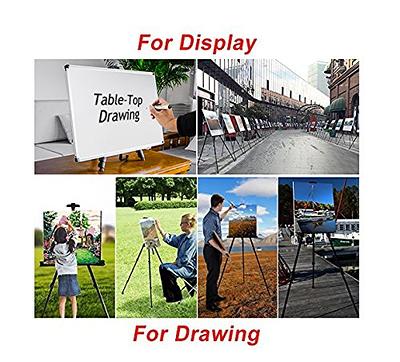 Tabletop Easel for Painting - Black Metal Easel Stand for Canvas, Art, Sign Display - Foldable Portable Artist Tripod Easel for Table Top, 22 High