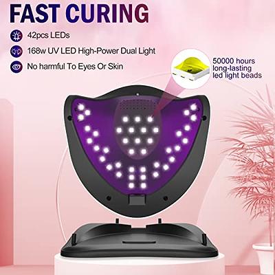 UV LED Nail Lamp 54W, Professional Nail Dryer Gel Polish Light, UV Light  with 3 Timer Setting, Curing Gel LED Dryer, Art Tools with Automatic  Sensor