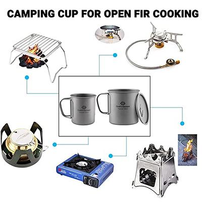 COOK'N'ESCAPE Titanium Coffee Cup Outdoor Camping Hiking Titanium