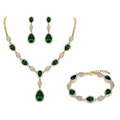 EleQueen Women's Wedding Bridal Jewelry Sets for Brides