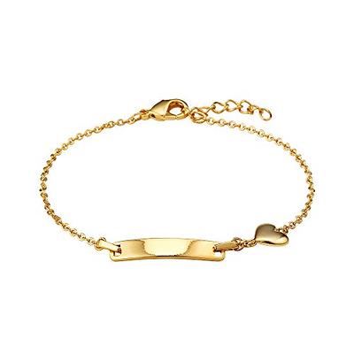 Heart Charm Sailor Lock Herringbone Chain Necklace 14k Gold 