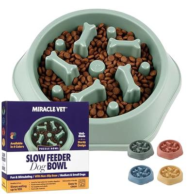 Gorilla Grip 100% BPA Free Slow Feeder Cat and Dog Bowl, Slows Down Pets  Eating, Prevents Overeating, Puppy Training, Large, Small Breeds, Fun  Puzzle