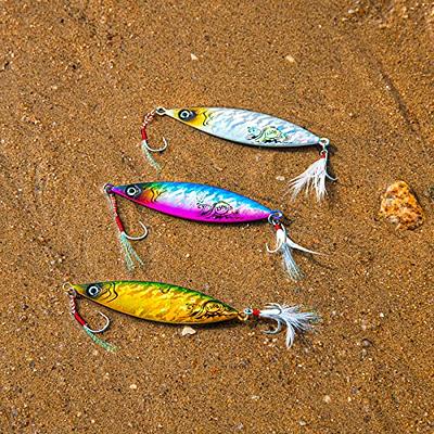 Buy Goture Fishing Jigs Saltwater 60g-200g with Assist Hook, Glow Vertical  Jigs, Speed Fast Lead Jig Sea Fishing Jigging Spoon Lures for Tuna, Salmon,  Sailfish, Striped bass, Grouper Snapper, Kingfish Online at