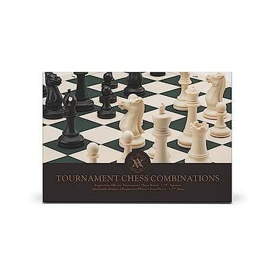  Chess Armory Deluxe Large Triple Weighted Tournament Chess Set  with a Silicone 20 Chess Board - Felted Weighted Chess Pieces, 2 Extra  Queens and 3.75 King : Toys & Games