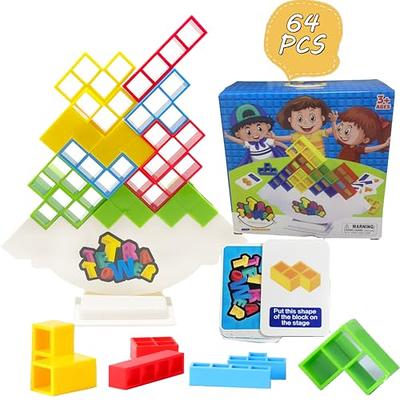 64PCS Tetra Tower Balance Stacking Blocks Game Team Toys Gifts For