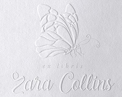Personalized Library Book Stamp with Beautiful Butterfly Theme