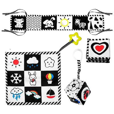 Cawgug Black and White Books High Contrast Baby Toys 0-6 Months