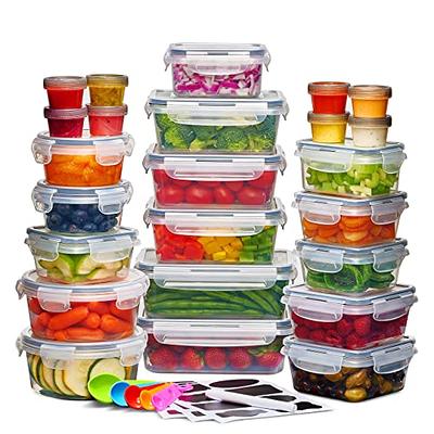 S Salient 24 Piece Glass Food Storage Containers with Lids, Airtight Glass BPA