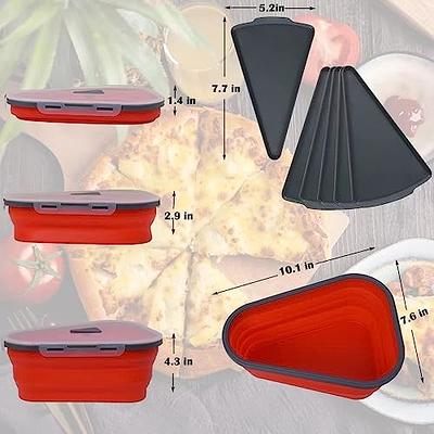 Reusable Pizza Storage Container With 5 Microwavable Serving  Trays-adjustable Pizza Slice Container