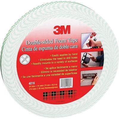 3M Double Coated Urethane Foam Tape 4032 Double Sided Durable Adhesive (1in  x 5yds) Attach, Bond, Mount & 4026 Natural Polyurethane Double Coated Foam