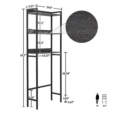  ODIKA Over The Toilet Storage Shelf, 3-Tier Over-The-Toilet  Space Saver Organizers, Freestanding Bathroom Organizer for Bathroom,  Laundry Room, Small Spaces, Above Toilet Storage, Black Gray : Home &  Kitchen