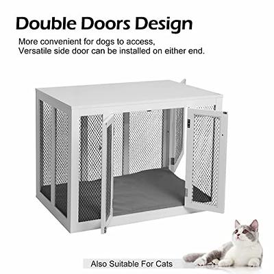 FUFU&GAGA White Medium Small Dog Kennel Indoor Use, Furniture Corner Dog  Crate with Cushion, Pet Corner Crate for Limited Room YLM-KF150137-03-01-c  - The Home Depot