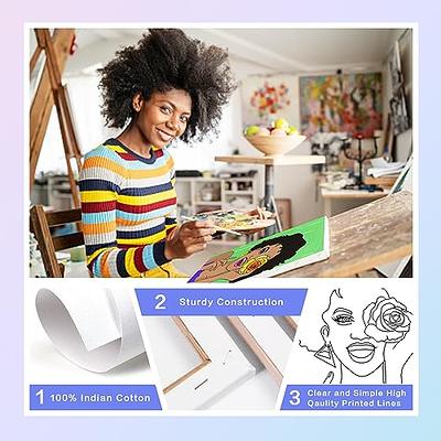 12x16 Canvas Paint Party Kits Pre-Drawn Outline Canvas for Paint and Sip  for adults (Painting 61)