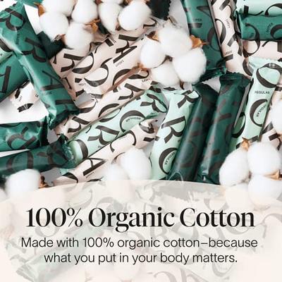 Veeda 100% Natural Cotton Regular Absorbency Tampons Compact BPA