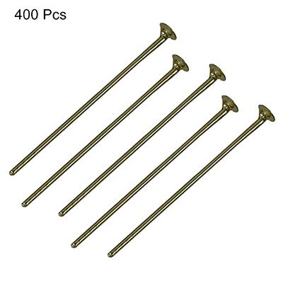 MECCANIXITY 400Pcs Flat Head Pins for Jewelry Making 70mm Brass