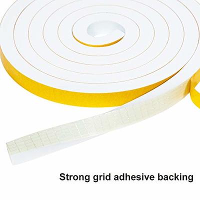 Yotache Foam Rubber Seal Strip Tape 2 in One Roll 2 inch Wide x 1/4 inch Thick, Foam Adhesive Strips Closed Cell Foam Tape Automotive Weather