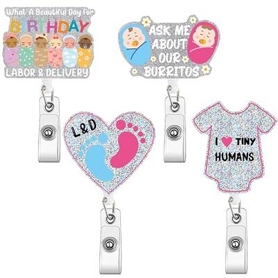 Labor and Badge Reel - Ask Me About Our Burritos - Retractable Badge Holder, Nicu Nurse Badge Clip, OB Nurse, L and D Nurse