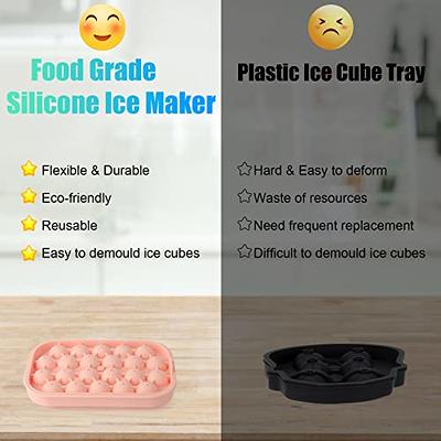 VVAYHUA Ice Cube Tray, 2 Pack Flexible Silicone 22 Ice Balls Maker with Lid  BPA Free Easy-Release Ice Cube Trays for Freezer, DIY Homemade Round Ice  Cubes for Whiskey, Cocktails, Coffee 