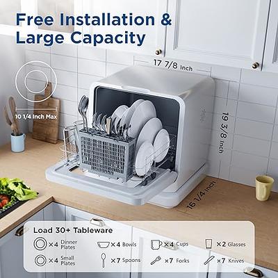 Gudsunal Portable Countertop Dishwasher, 7L Detachable Water Tank