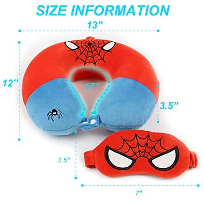 Inflatable Travel Pillow, Airplane Neck Pillow for Sleeping, Supports Head  and Chin for Airplanes,Trains,Cars and Office Napping with 3D Eye Mask and