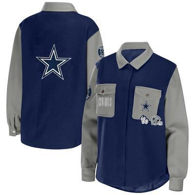 Men's The Wild Collective Dallas Cowboys Hooded Full-Button Denim