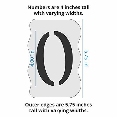 Number Stencils 4 Inch Curb Stencil Kit for Address Mailbox Painting