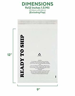 9x12 Clear Poly Bags, Permanent Self Sealing Suffocation Warning