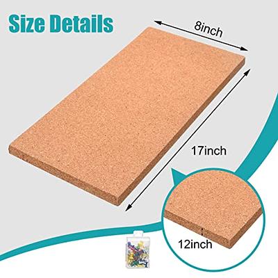 SUNGIFT Cork Bulletin Board 1/2 Thick Cork Boards 6 Pack Frameless Cork  Tiles, 17 x 8 Inch, Self-Adhesive Corkboards Wall Decor with 50 PCS  Pushpins for Office, School and Home - Yahoo Shopping