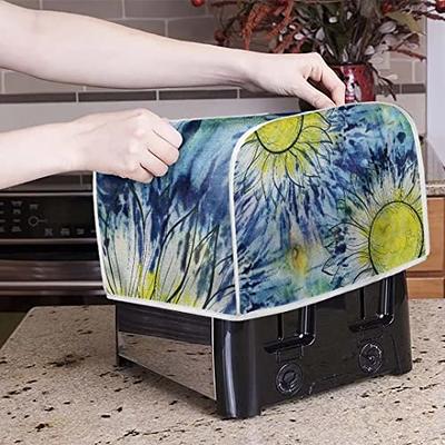  Doojoayie Color Flowers 2-Slice Toaster Cover for