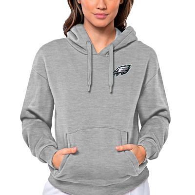 Men's Antigua White Philadelphia Eagles Victory Pullover Hoodie