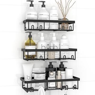  Cuukie Acrylic Bathroom Shower Organizer - Wall Mounted Shelves  and Shampoo Holder, No Drilling or Rust : Home & Kitchen