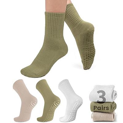  3 Pairs Grip Socks Pilates Socks Non-Slip Yoga Socks For Women  Pilates