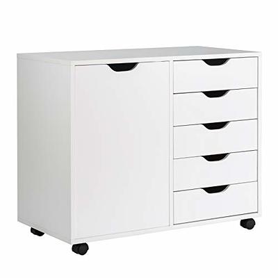 Storage Cabinet Dressers with Wheels Mobile Organizer Drawers for Offi