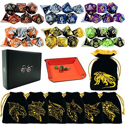 6 Pieces D20 Polyhedral Dice,20 Sided DND Dice,22mm Large Pearl Mixed Color  Dices Assortment D20 Dice,20 Sided Cube D&D Dice Set for Dungeons and