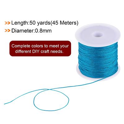 0.7mm Chinese Knotting Cord, Braided Nylon Cord For Shamballa Macrame  Beading Kumihimo, Orange Thin Strong String - 10 Yards