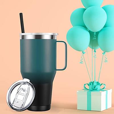 40oz Car Tumbler Cup Stainless Steel Tumbler with Straw Leak Resistant ,Hot  Cold,Double Walled, Coffee Travel Mug,Water Cup for Car,Office or