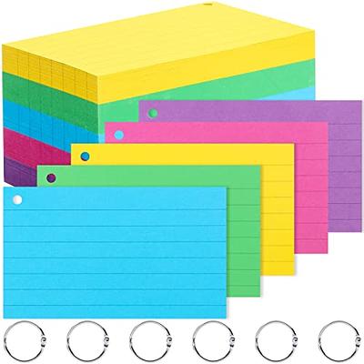 Tecmisse 1200 PCS Ruled Index Cards, 3X5 Inches Colorful Index Cards, Heavy  Colo