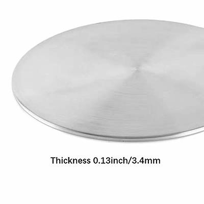 9.45 Inches Induction Plate Adapter for Glass Cooktop, Stainless Steel Heat  Diffuser for Electric Gas Glass Stove with Detachable Handle