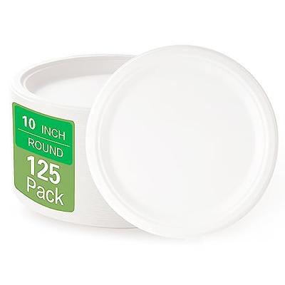 100% Compostable 10 Inch Heavy-Duty [125-Pack] Eco-Friendly