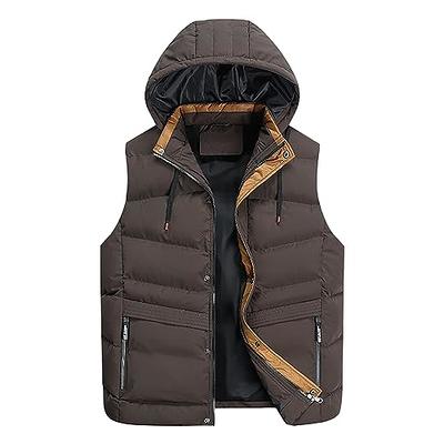 RTRDE Winter Jackets For Men, Lightweight Packable Insulated Puffer Vest  Jacket With Hood Down Alternative Puffy Coat Bubble Men's Jackets Black Men  Para Long Performance Vest (XL, Coffee) - Yahoo Shopping