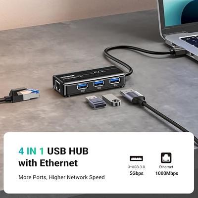 USB to Ethernet Adapter, CableCreation USB 3.0 to 10/100/1000 Gigabit Wired  LAN Network Adapter Compatible with Nintendo Switch, Windows, MacBook,  macOS, Mac Pro Mini, Surface Pro, Laptop, PC and More 