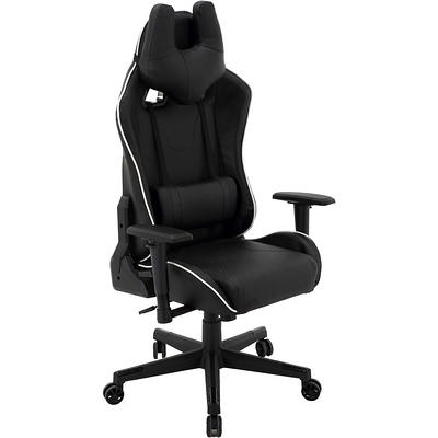 Gamer Gear Gaming Office Chair with Extendable Leg Rest, Black Fabric  Upholstery
