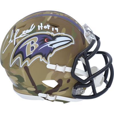 Ray Lewis Autographed Baltimore Ravens Camo Speed Mini Helmet