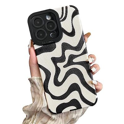 Sayoaho Water Ripple Pattern Compatible for iPhone 13 Pro Max Phone Case,Cute  Luxury Wave Shape Case for Women & Men, Soft TPU Shockproof Protective Cover  for iPhone 13 Pro Max 6.7''-Brown 