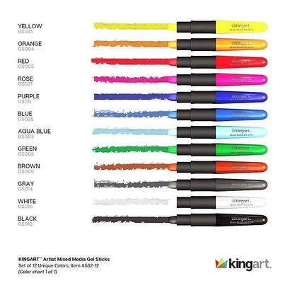 Kingart, Gel Stick Artist Mixed Media Multicolor Crayons, Set of 12, for  All Ages - Yahoo Shopping