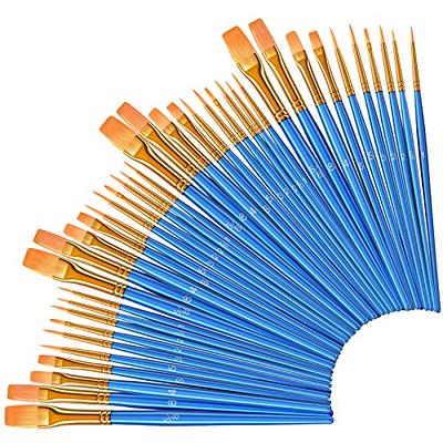 Paint Brushes Set, 2Pack 20 Pcs Paint Brushes for Acrylic Painting, Oil  Watercolor Acrylic Paint Brush,, Kids Adult Drawing Arts Crafts Supplies,  Blue 