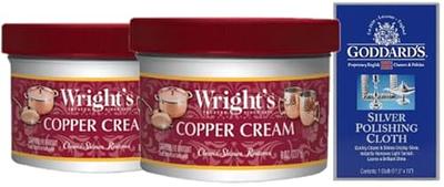 Wrights Copper and Brass Polish and Cleaner Cream- 8 Ounce - 2